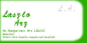 laszlo arz business card